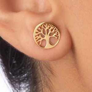 گوشواره طلا 18عیار زنانه  طرح درخت