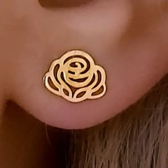 گوشواره طلا 18عیار زنانه  طرح  گل6