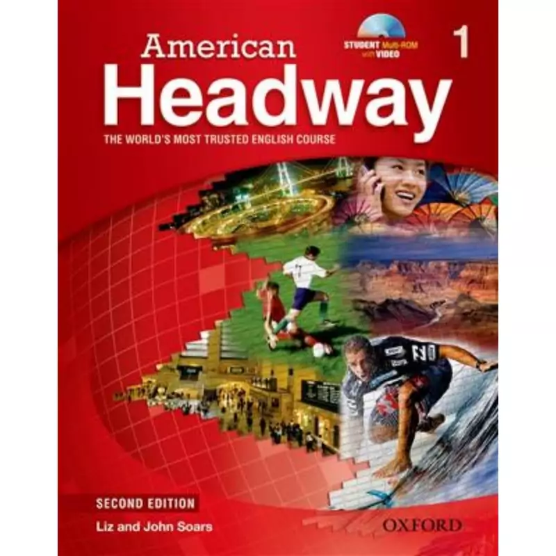 کتاب زبان نایاب  (CD)(Second edition) american headway  1 رنگی (چاپ اصلی و غیر دیجیتال)