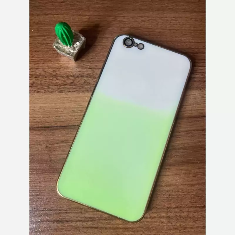 قاب ایفون 6s پلاس سفید سبز 3896