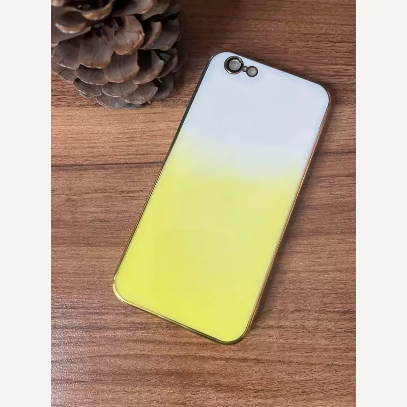 قاب ایفون 6s سفید زرد 3908