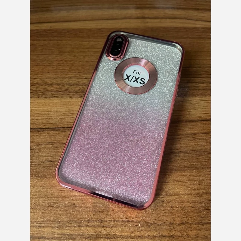 قاب ایفون Xs شاین دار صورتی 4080