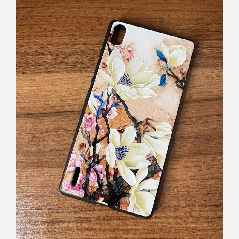 قاب گوشی موبایل هواوی P7 طرحدار گل