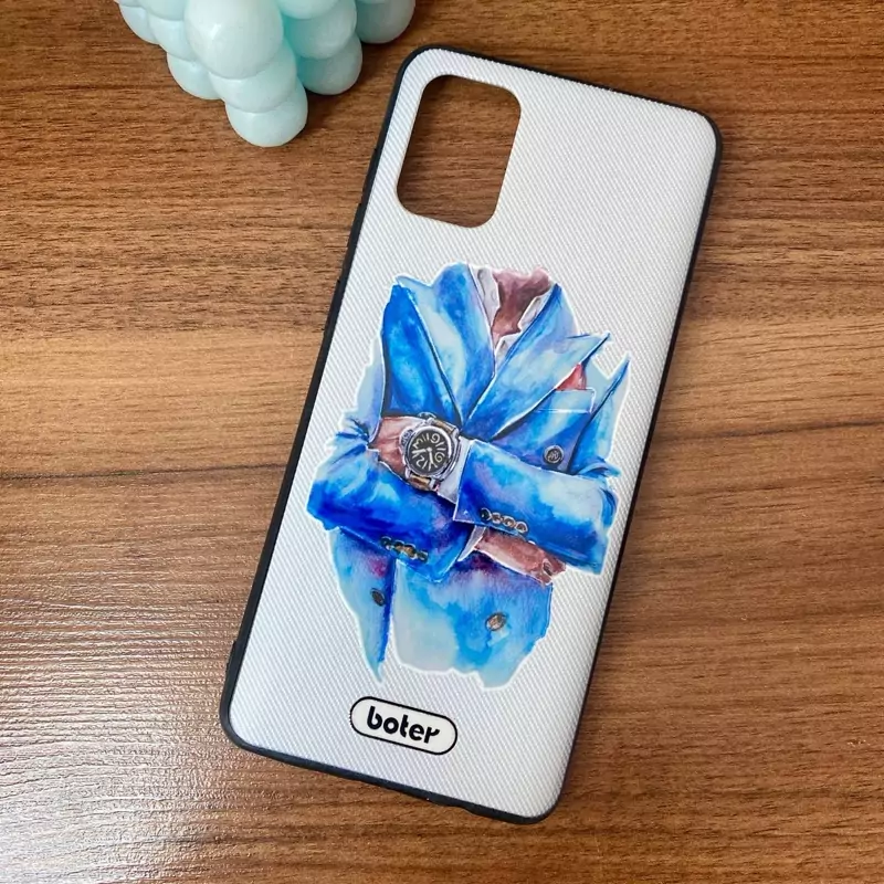 قاب گوشی موبایل سامسونگ A71Samsung A71 طرحدار زمینه آبی