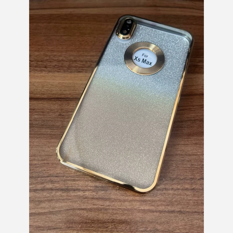 قاب گوشی ایفون Xs Max شاین دار طلایی 4079