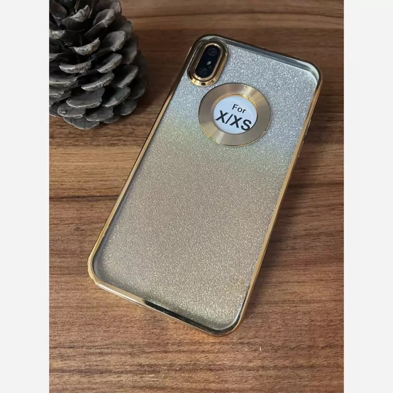 قاب ایفون Xs شاین دار طلایی 4080