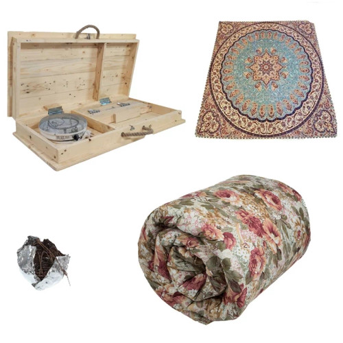 کرسی تاشو پارسین مدل Nasim-KT70-L4 مجموعه 5 عددی