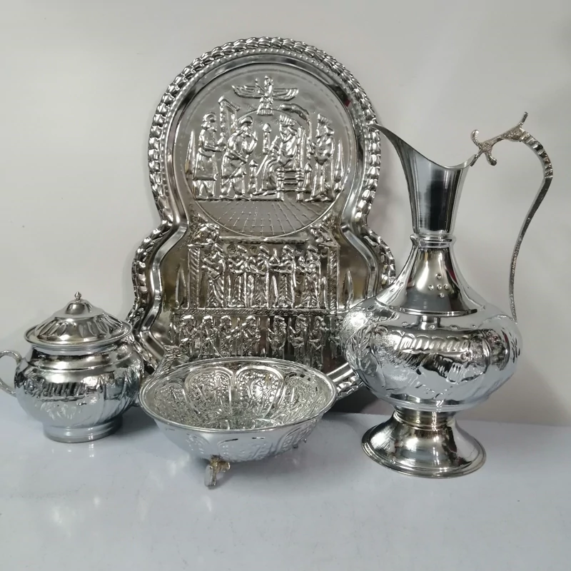 سرویس برای سماور گازی کروم قلم گازسوز