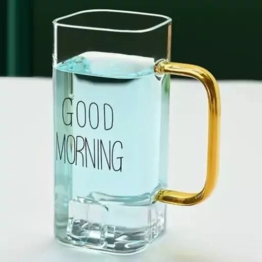 لیوان طرح Good Morning مدل مربعی ( در دو سایز )