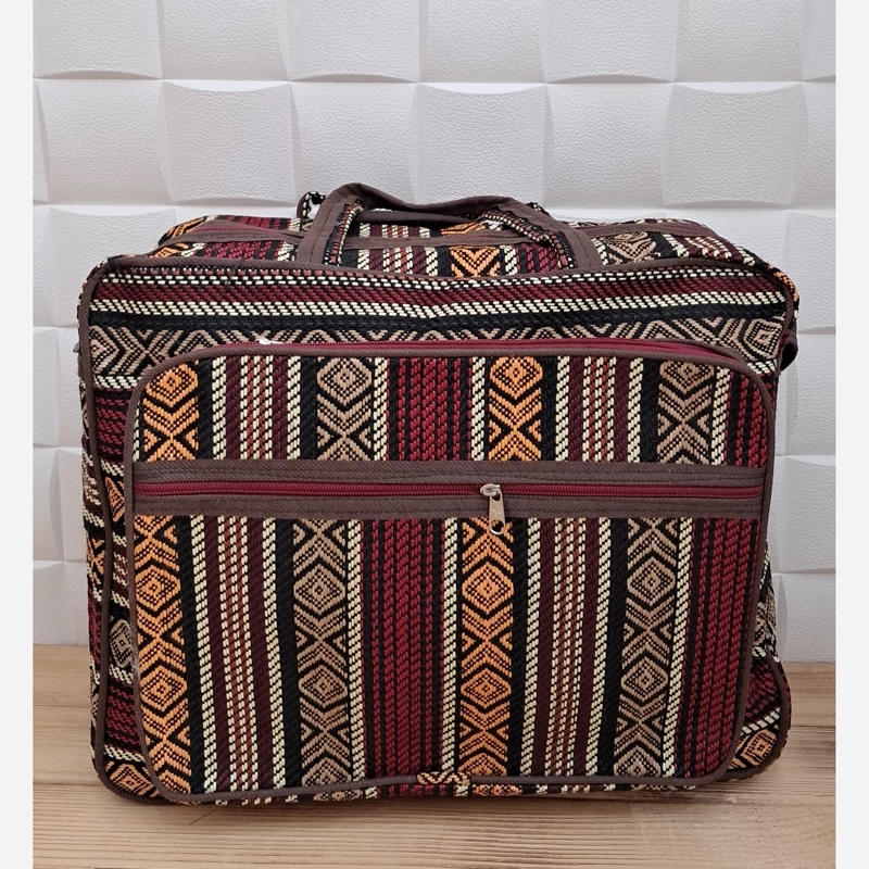 کیف سنتی و ساک دستی و مسافرتی جاجیم جلو جیب بسته 2تایی زیبا و جذاب و جادار و بزرگ و پر فروش مناسب سفر