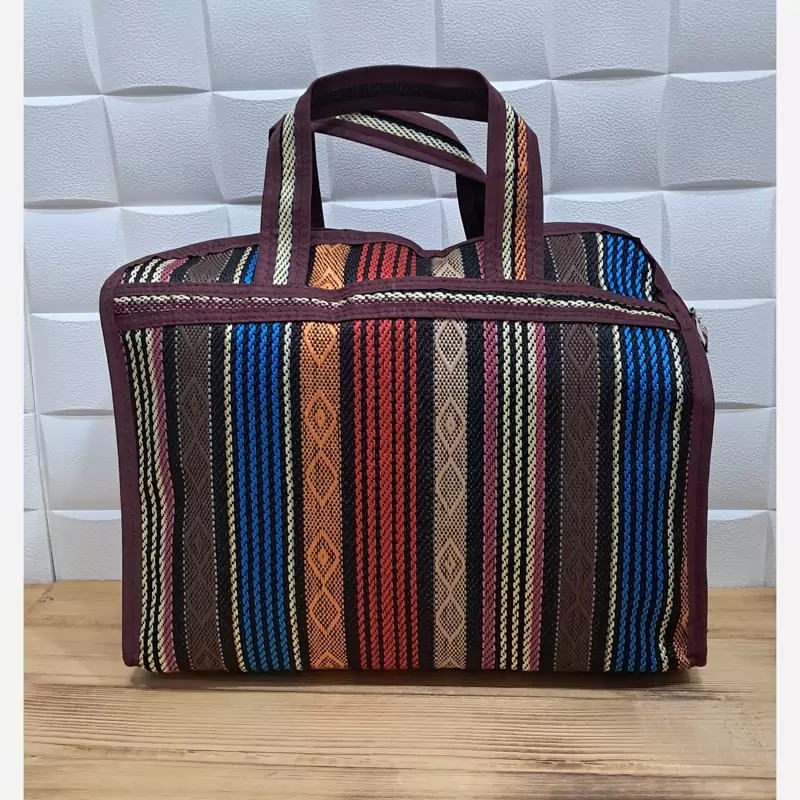 کیف هدیه جاجیم سایز بزرگ بسته دوتایی سنتی گلیمی جاجیم دستباف پرفروش زیبا جذاب بزرگ جادار در طرح های مختلف مناسب سفر