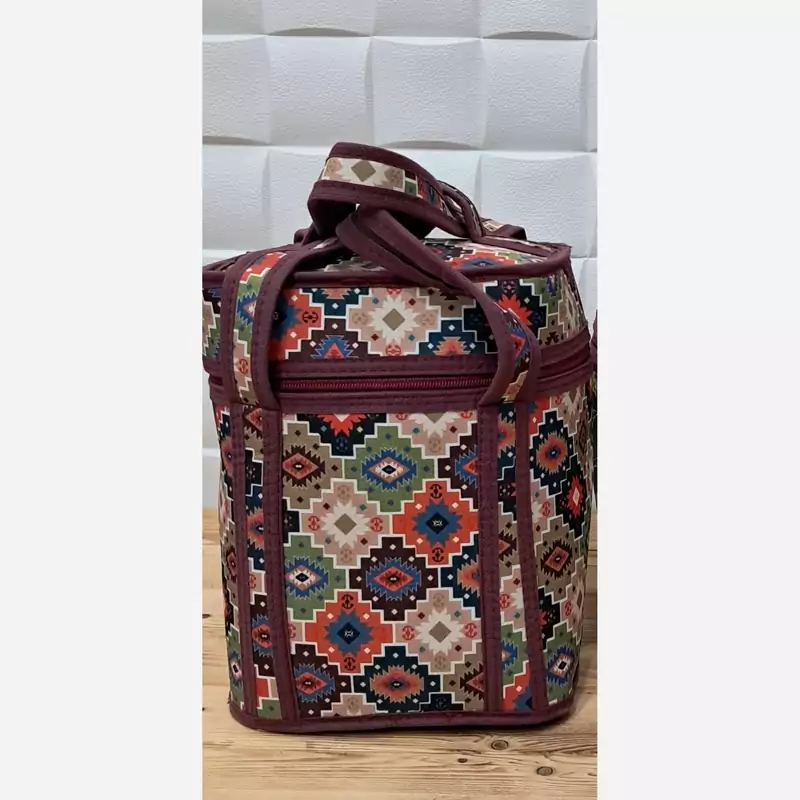 ظرف غذای یک طبقه کرپ مدل سنتی طرح دار زیبا و جذاب و جادار و بزرگ پر فروش در طرح های مختلف مناسب سفر قابل شستشو و کاربردی