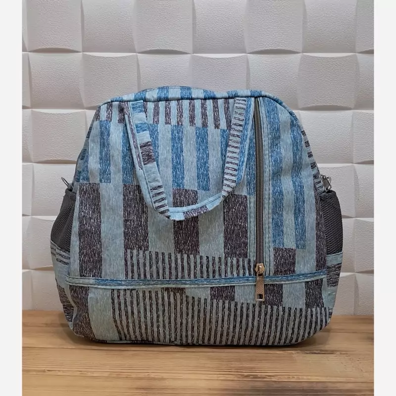 کیف پارچه ای و ساک پیاده روی سه کاره مدل راه راه زنانه و دخترانه زیبا باکیفیت جادار پر فروش در طرح های مختلف قیمت مناسب