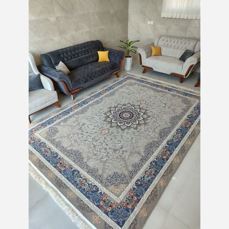 فرش شیده ماشینی فیلی 6متری 700شانه تراکم 2100 نخ ورژن