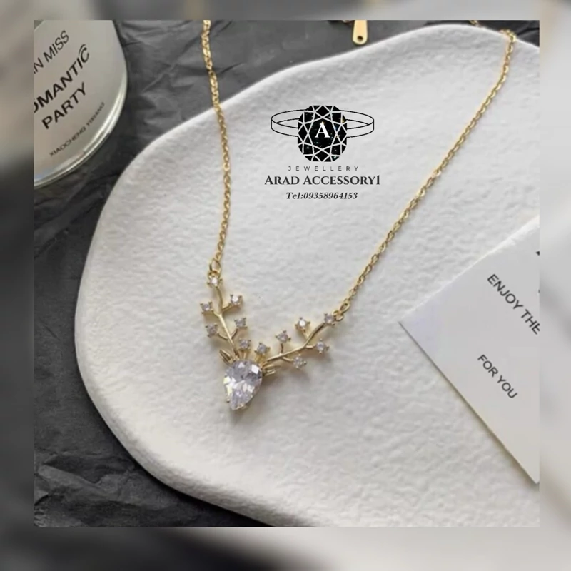 گردنبند استیل شاخ گوزن