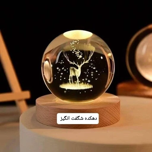 گوی کریستالی طرح گوزن قطر 6