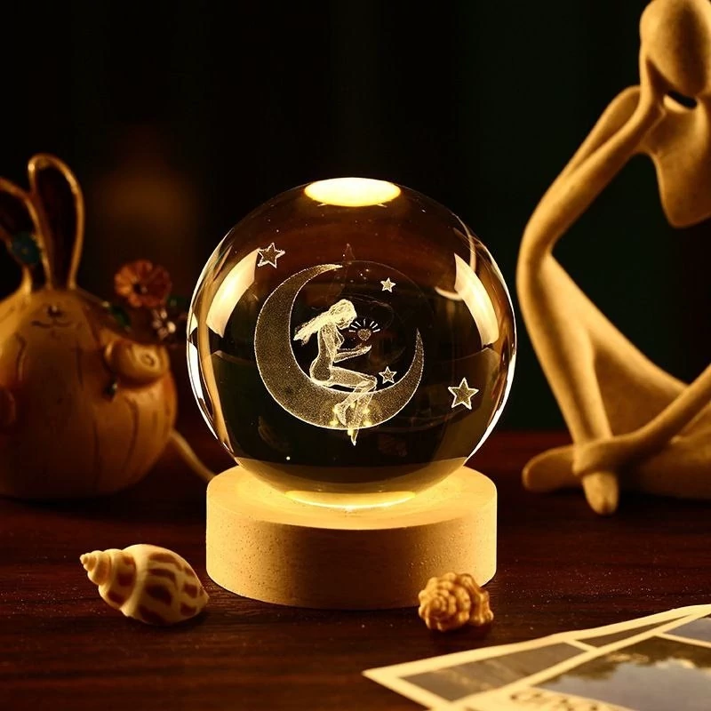 گوی کریستالی طرح دختر روی ماه قطر 8