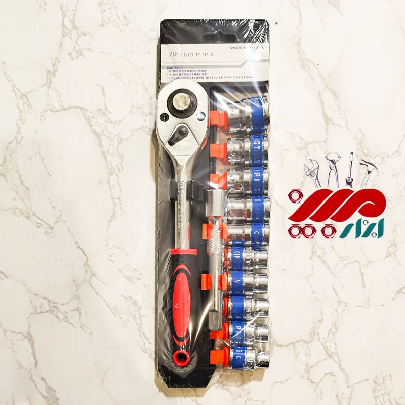 ست آچار بکس 12پارچه برند KING TOOLS محصول فروشگاه مبین ابزار
