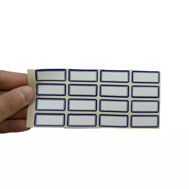 برچسب دور آبی سایز 32X14 میلی متر ورق 16 عددی