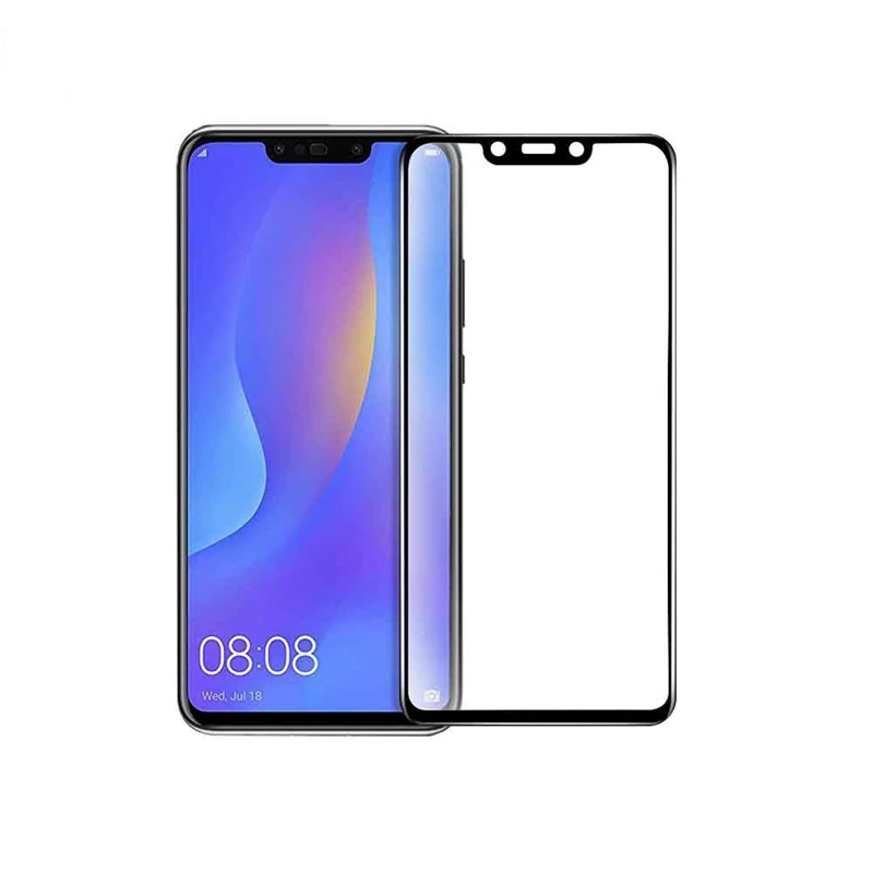 محافظ صفحه نمایش فول تمام صفحه براق،مقاوم در برابر ضربه،مناسب برای گوشی موبایل Huawei Nova 3/Nova 3i/Mate 20 Lite