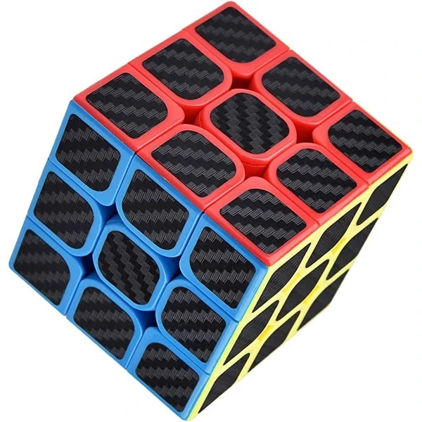 مکعب روبیک حرفه ای MAGIC CUBE 3x3x3 مدل 898A4 طرح کربن بسته 1 عددی