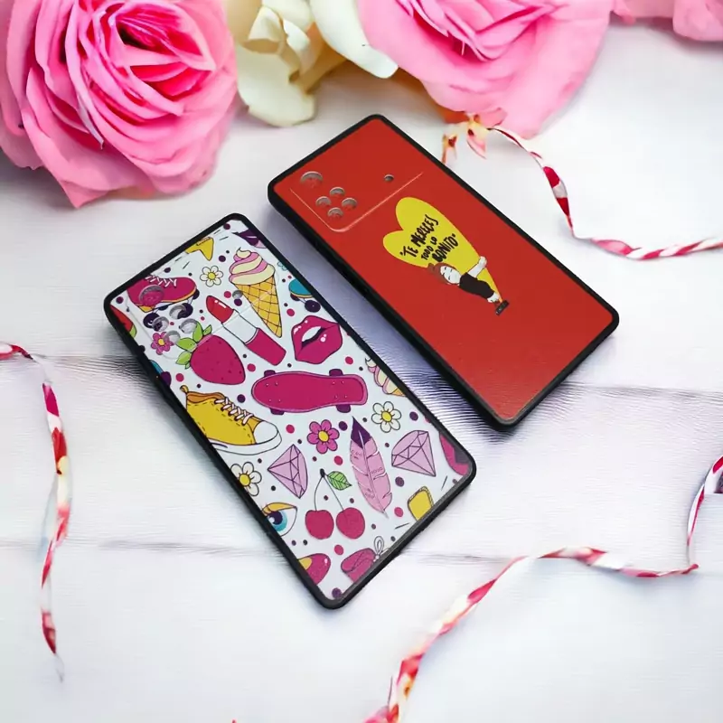 قاب فانتزی و برجسته محافظ لنز دار دخترانه مناسب برای گوشی موبایل Xiaomi Poco M4 Pro 4g