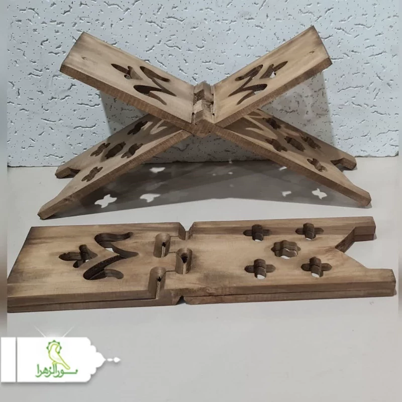 رحل قرآن چوبی شبکه ای 10 عددی