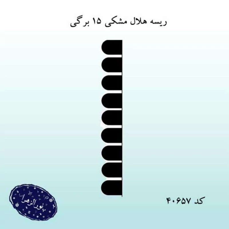دو عدد ریسه مشکی هلال 15 برگ