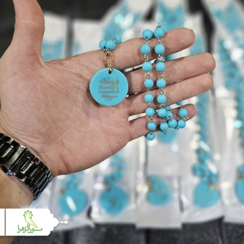 گردنبند فیروزه آویز گردنی 12 عددی
