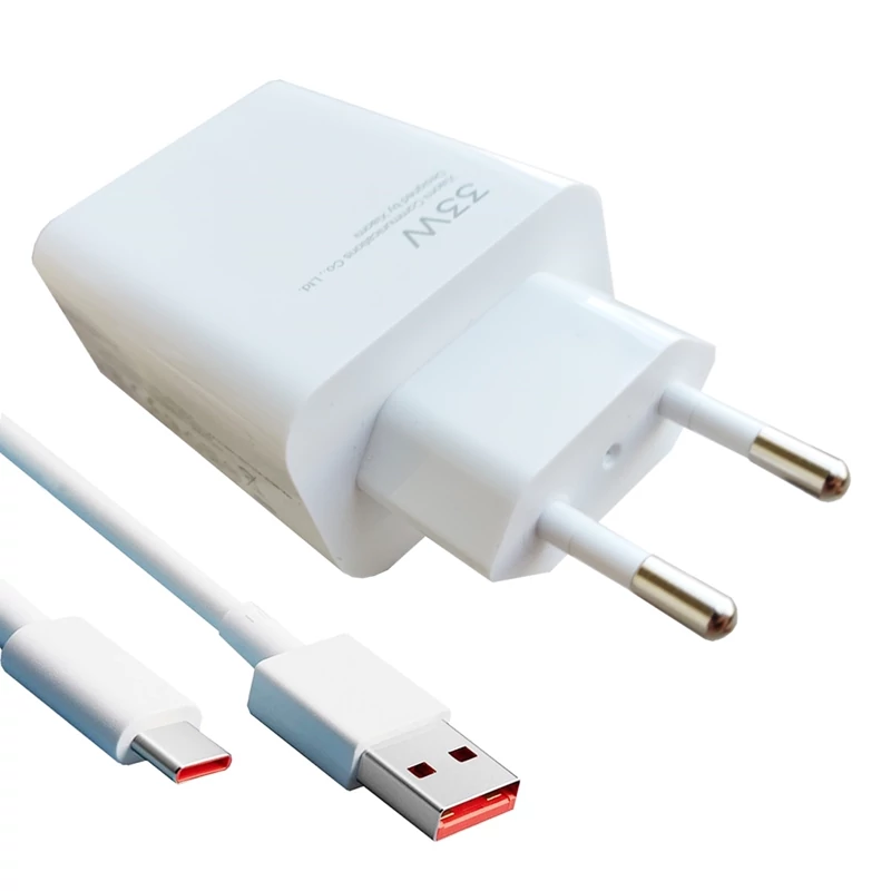 شارژر دیواری شیائومی مدل NOTE 10 PRO (33واتی) به همراه کابل تبدیل USB-C