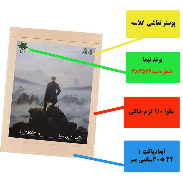 پاکت تیما مدل Pulp بسته 50 عددی