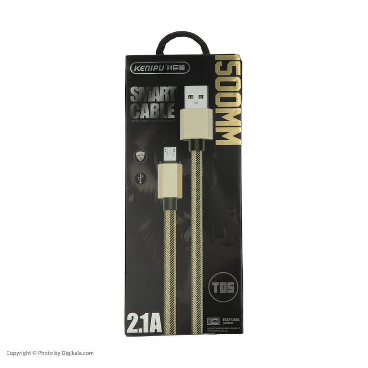 کابل تبدیل USB به microUSB کنیپو مدل T05 طول 1.5 متر