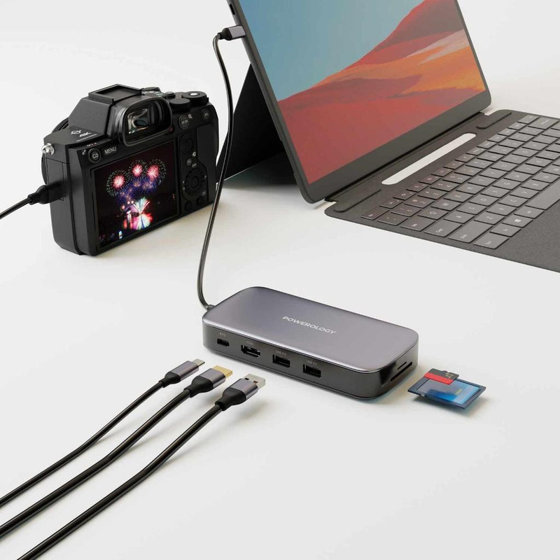 هاب 6 پورت USB-C پاورولوجی مدل SSD Drive