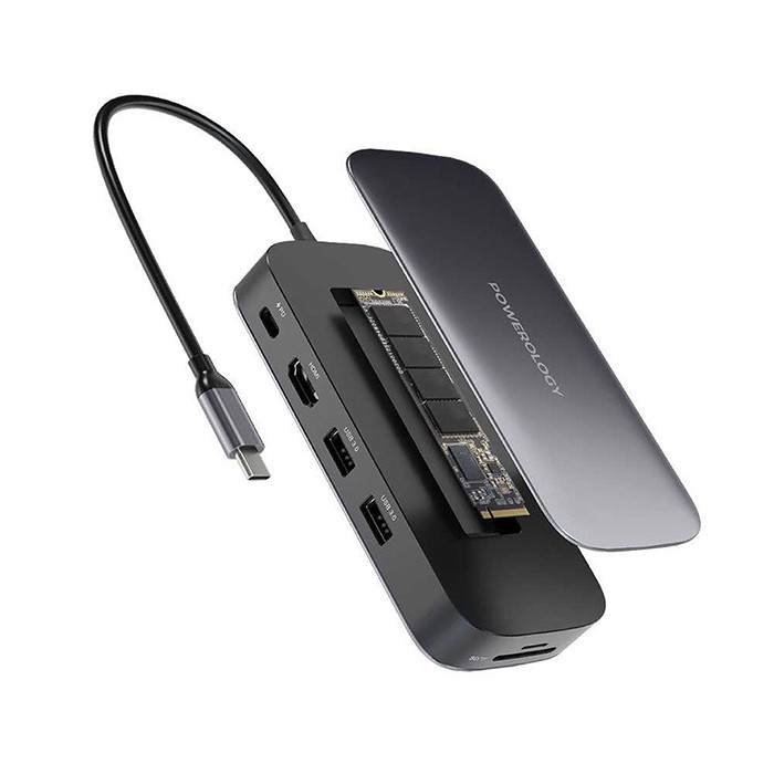 هاب 6 پورت USB-C پاورولوجی مدل SSD Drive PWSDHB512