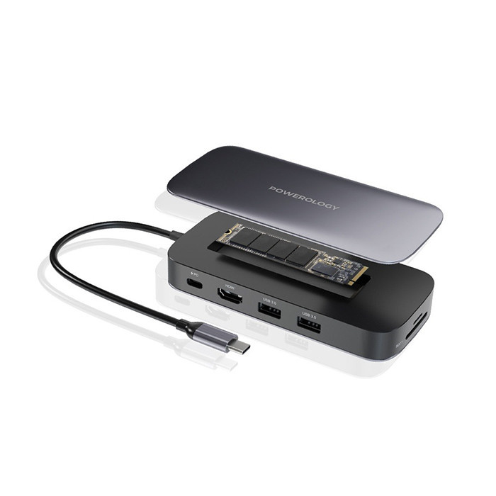 هاب 6 پورت USB-C پاورولوجی مدل SSD Drive PWSDHB512