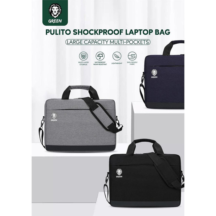 کیف گرین مدل Pulito Shockproof Laptop مناسب برای لپ تاپ 15.6 اینچی