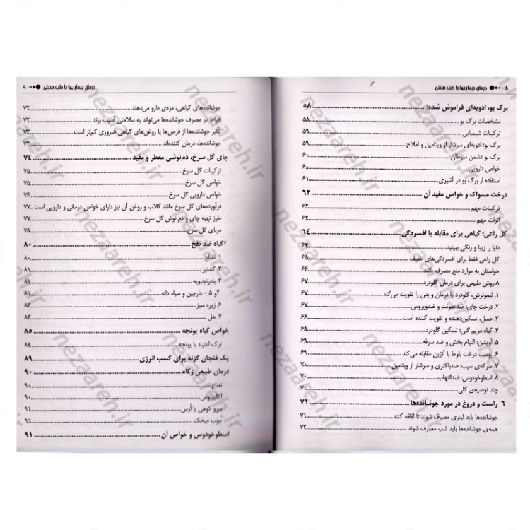 کتاب درمان بیماری ها با طب سنتی (درمان های طبی با گیاهان) اثر مسعود بلاغت نیا