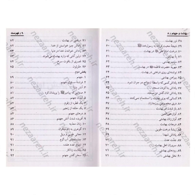 کتاب داستان های شگفت انگیزی از بهشت و جهنم از زبان مبارک رسول اکرم (ص) اثر یحیی فلسفی داربی شیرازی