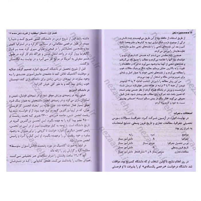کتاب معجزه ذهن (ده روش بهره برداری از قدرت ذهن) اثر تونی بازان