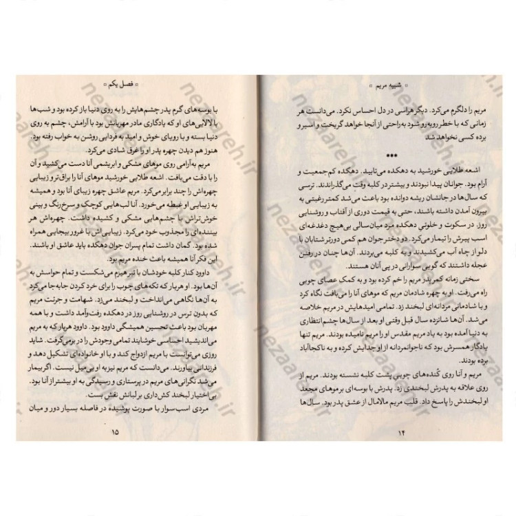 کتاب شبیه مریم (روایتی داستانی از زندگی بانو فضه، خادمه حضرت زهرا) اثر اکرم صادقی