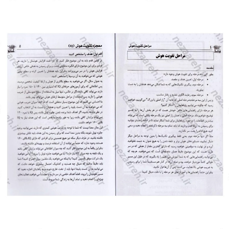 کتاب معجزه تقویت هوش (IQ) برای دانش آموزان، دانشجویان و افرادی که نیاز به ارتقای هوش، خلاقیت و سرعت یادگیری خود دارند