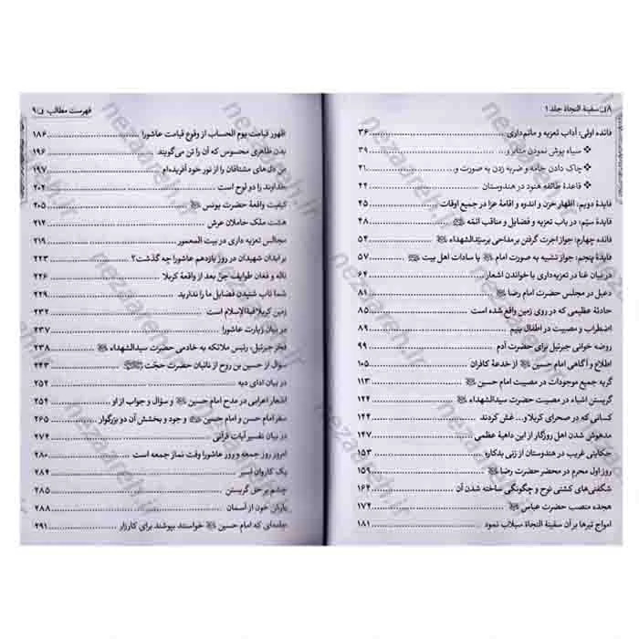 کتاب سفینه النجاه (در بیان اسراری از وقایع کربلا و مصائب ائمه اطهار) 2جلدی