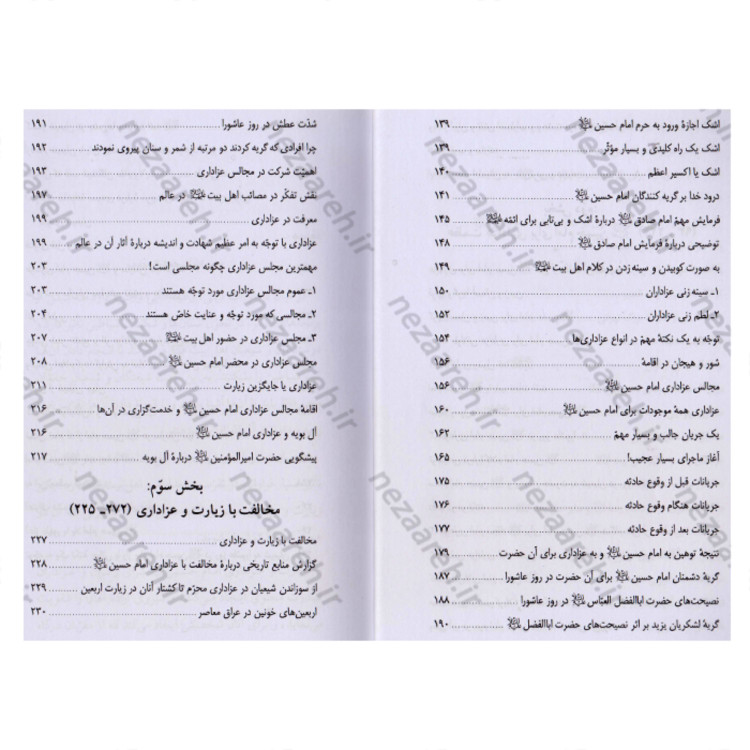 کتاب عظمت زیارت و عزاداری امام حسین (ع) نویسنده سید مرتضی مجتهدی سیستانی