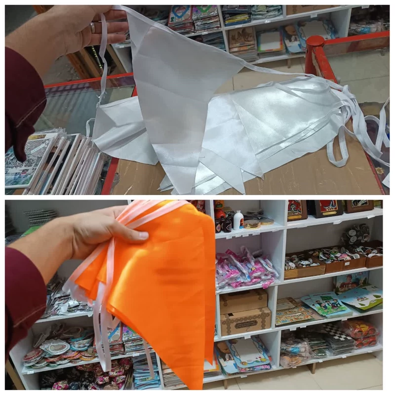 ریسه رنگی پارچه ای مثلثی