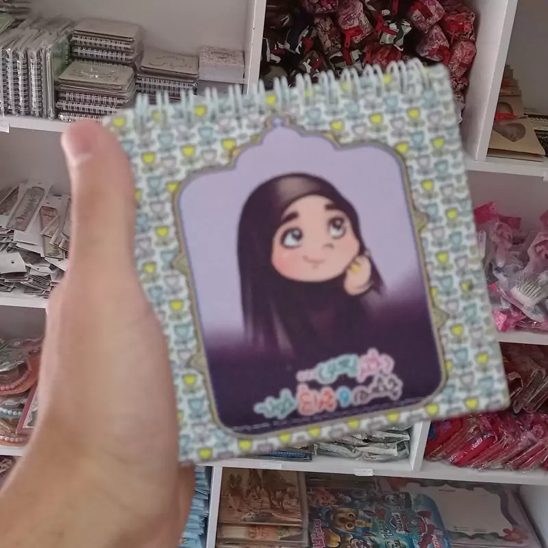 دفترچه مخمل طرح دختر کد 1