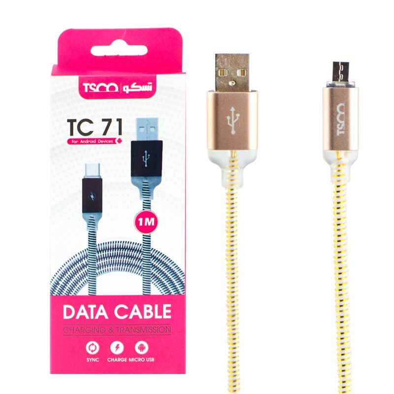کابل تبدیل USB به microUSB تسکو مدل TC-71 طول 1 متر