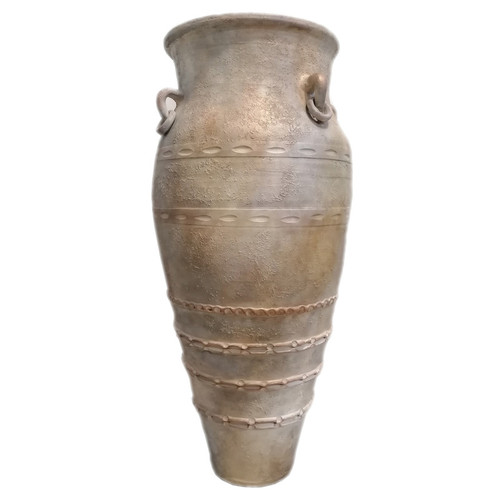 کوزه سفالی مدل پتینه کاری شده خمره 4