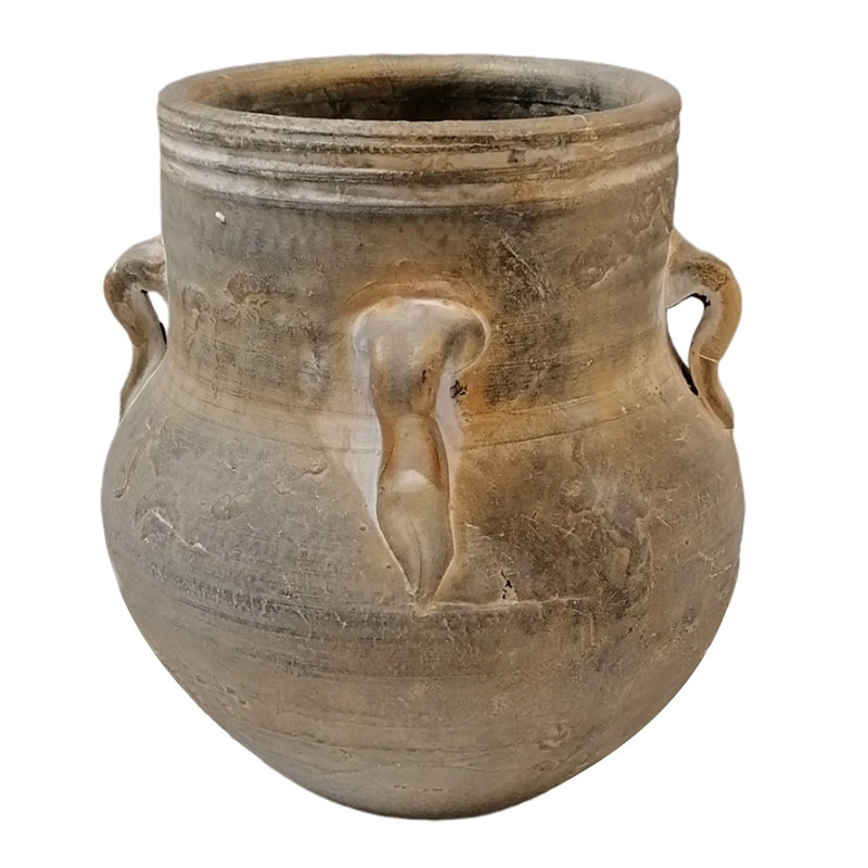 کوزه سفالی مدل پتینه کاری شده 124