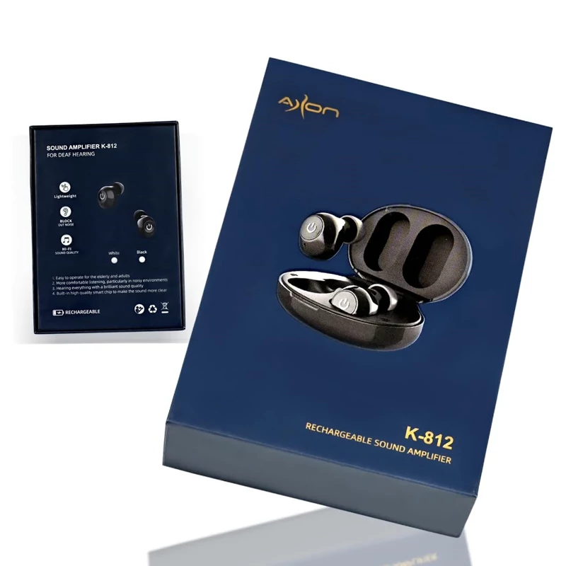 سمعک قابل شارژ ایرپادی آکسون مدل AXON K-812  (جدیدترین سمعک موجود در ایران،دارای صدایی شفاف و واضح،دارای طراحی شیک)