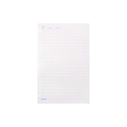 کاغذ کلاسوری 4 سوراخ زبان انگلیسی پاپکو کد X2 سایز A4 - بسته 50 برگی (کاغذ 2 خط)
